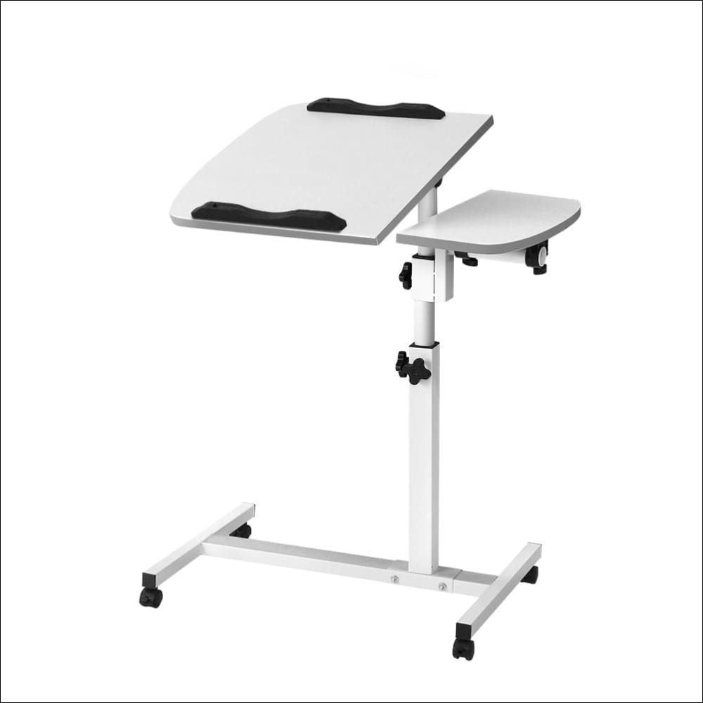 Artiss Laptop Table Desk Adjustable Stand - White - 