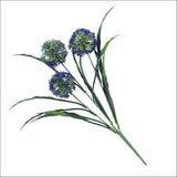 Lush Flowering Purple Hydrangea Stem 35cm - Home & Garden > 