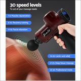 Everfit Massage Gun 6 Heads Electric Massager Lcd Vibration 