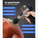 Everfit Massage Gun 6 Heads Massager Electric Lcd Vibration 