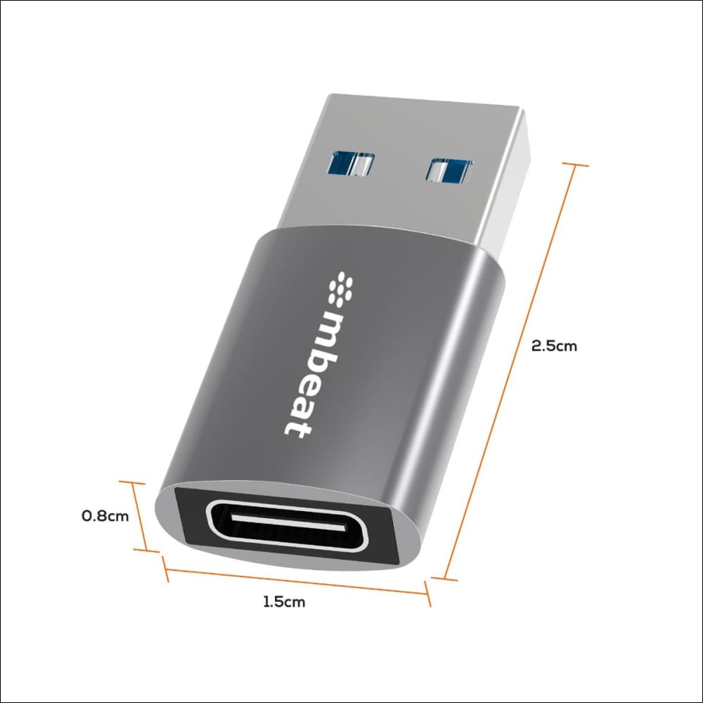 Mbeat Elite Usb 3.0 (male) to Usb-c (female) Adapter - Space