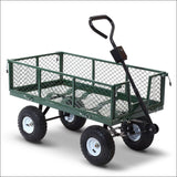 Gardeon Mesh Garden Steel Cart - Green - Home & Garden > 