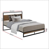 Artiss Metal Bed Frame King Single Size Mattress Base 