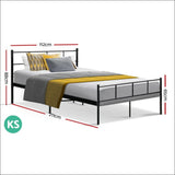 Artiss Metal Bed Frame King Single Size Platform Foundation 