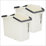 Nplastic 2 Set Ivory Stackable Multipurpose Laundry Basket -