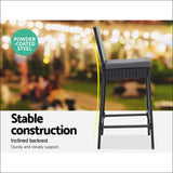 Gardeon Outdoor Bar Set Table Stools Furniture Dining Chairs