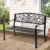 Gardeon Outdoor Garden Bench - Black - Furniture > Outdoor