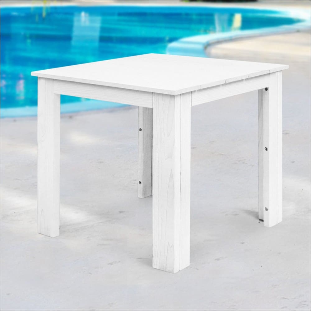 Gardeon Outdoor side Beach Table - White - Furniture > 