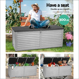 Outdoor Storage Box Bench Seat 390l - Home & Garden > 