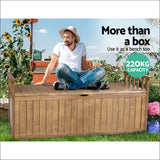 Gardeon Outdoor Storage Box Wooden Garden Bench 128.5cm 