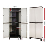 Outdoor Storage Cabinet Cupboard Lockable Garage 173cm - 