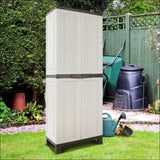Outdoor Storage Cabinet Lockable Cupboard Garage 173cm - 