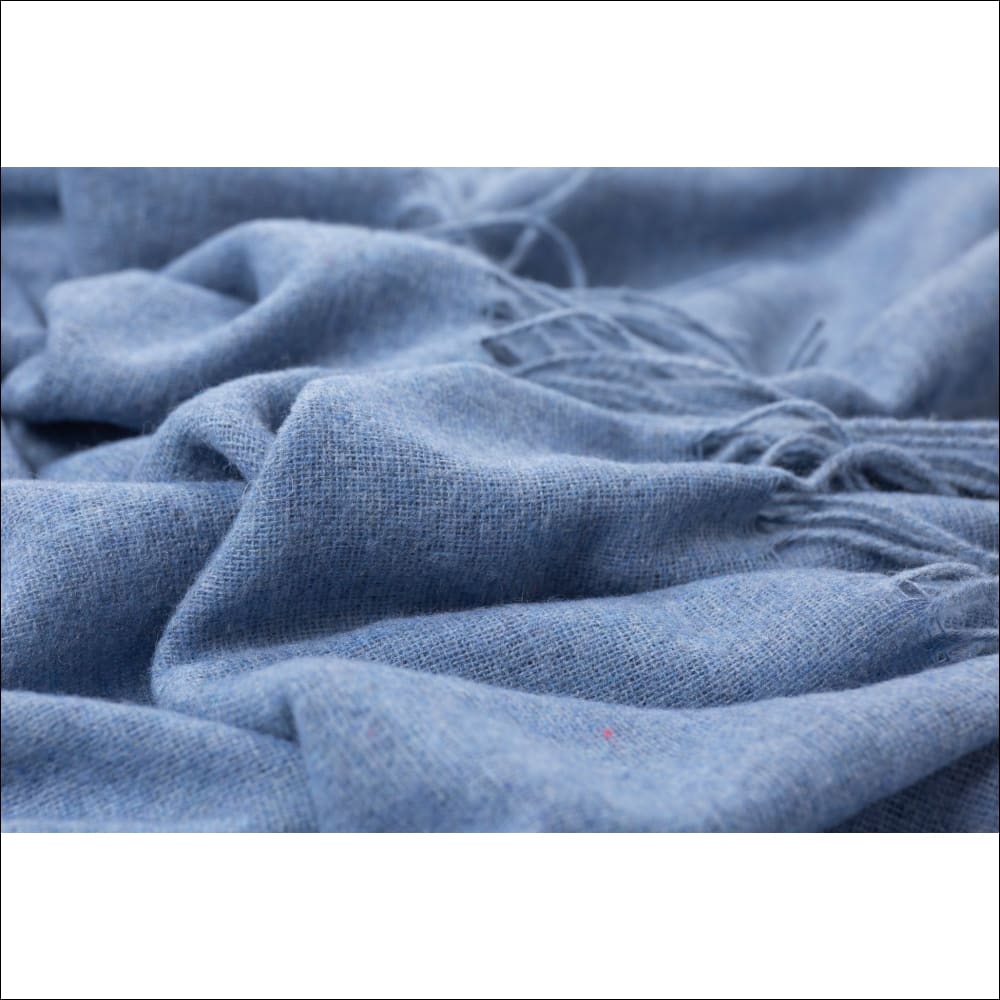 Paddington Throw - Fine Wool Blend - Blue - Home & Garden > 