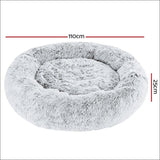 Pet Bed Dog Cat Calming Bed Extra Large 110cm Charcoal 