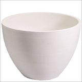 Polished Vintage White Planter Bowl 30cm - Home & Garden > 