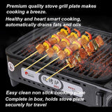 Portable Gas Bbq Stove with Pro Grill Plate Outdoor Barbecue