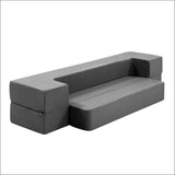 Portable Sofa Bed Folding Mattress Lounger Chair Ottoman Grey
