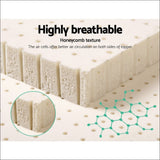 Giselle Bedding Pure Natural Latex Mattress Topper 7 Zone 