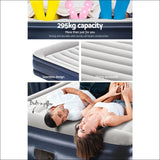 Queen Air Bed Inflatable Mattress Sleeping Mat Battery 