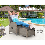 Gardeon Recliner Chair Sun Lounge Outdoor Setting Patio 