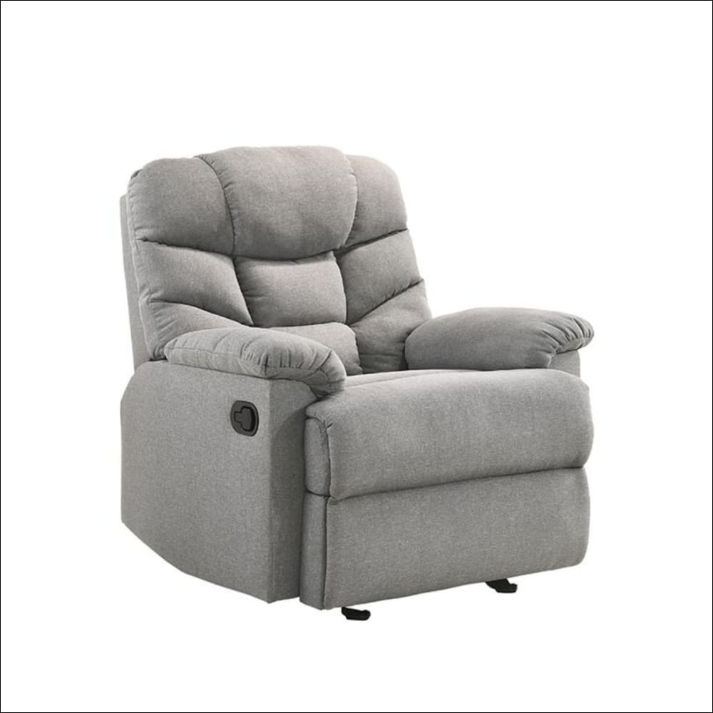 Rocking Recliner Chair Swing Glider Light Grey Fabric - 