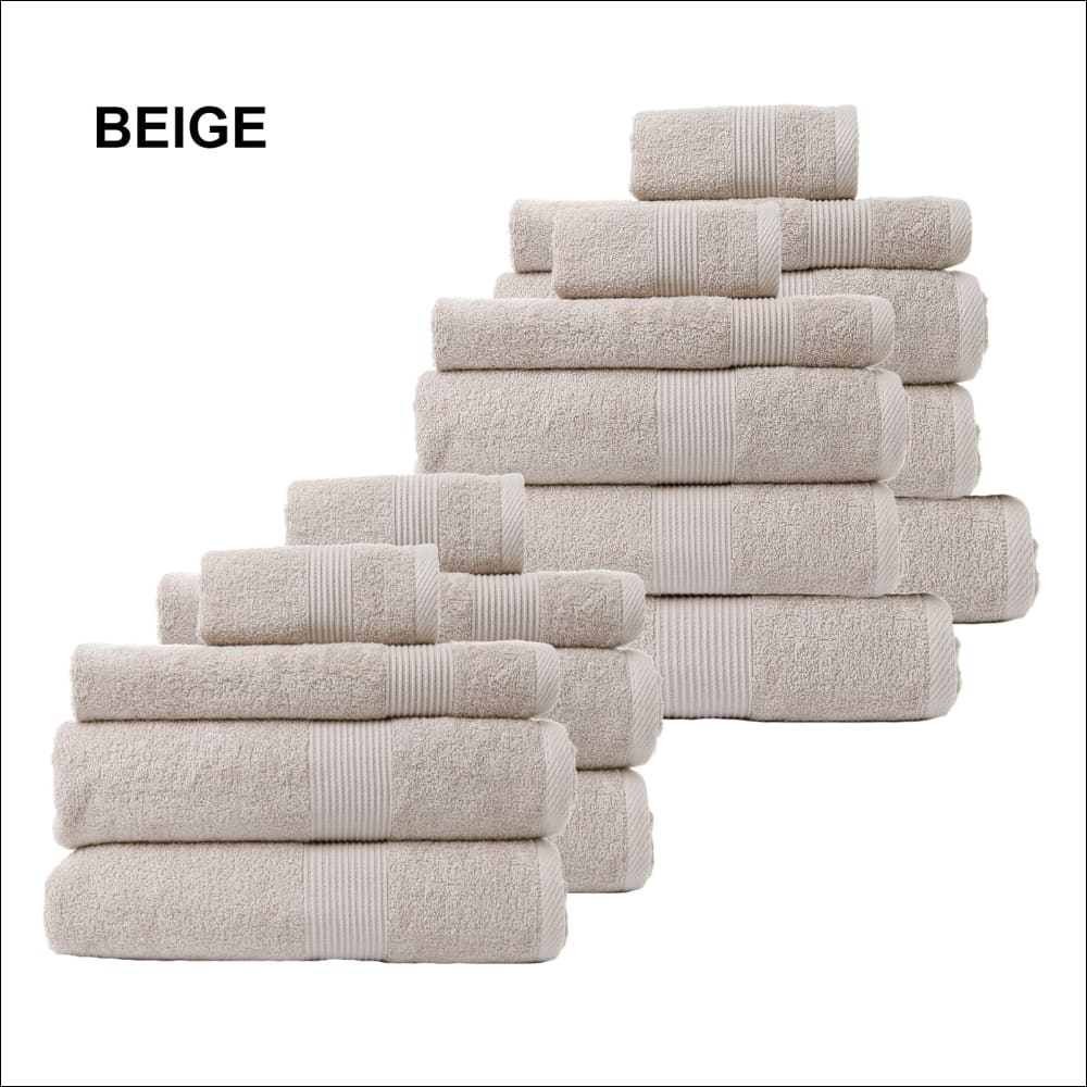 Royal Comfort 18 Piece Cotton Bamboo Towel Bundle Set 450gsm