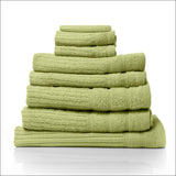 Royal Comfort Eden Egyptian Cotton 600GSM 8 Piece Luxury Bath Towels Set - Spearmint