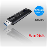 Sandisk 128gb Extreme Pro Usb 3.2 Solid State Flash Drive (sdcz880-128g)