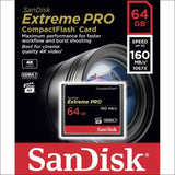 Sandisk Extreme Pro Cfxp 64gb Compactflash 160mb/s 