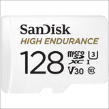 Sandisk High Endurance Microsdhc Card Sqqnr 128g Uhs-i C10 U3 V30 100mb/s R 40mb/s W Sd Adaptor