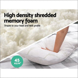 Giselle Bedding Set of 2 Bamboo Pillow with Memory Foam - 