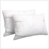 Giselle Bedding Set of 2 Bamboo Pillow with Memory Foam - 