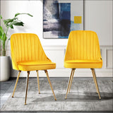 Set of 2 Dining Chairs Retro Chair Cafe Kitchen Modern Metal