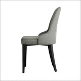 Artiss Set of 2 Fabric Dining Chairs - Grey - Furniture > 