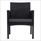 Set of 2 Outdoor Bistro Chairs Patio Furniture Dining Chair 