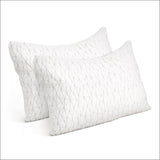 Set Of 2 Rayon King Memory Foam Pillow
