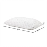 Giselle Bedding Set of 2 Rayon Single Memory Foam Pillow - 