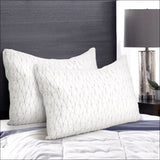 Giselle Bedding Set of 2 Rayon Single Memory Foam Pillow - 