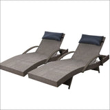 Gardeon Set of 2 Sun Lounge Outdoor Furniture Wicker Lounger