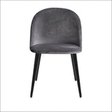 Artiss Set of 2 Velvet Modern Dining Chair - Dark Grey - 