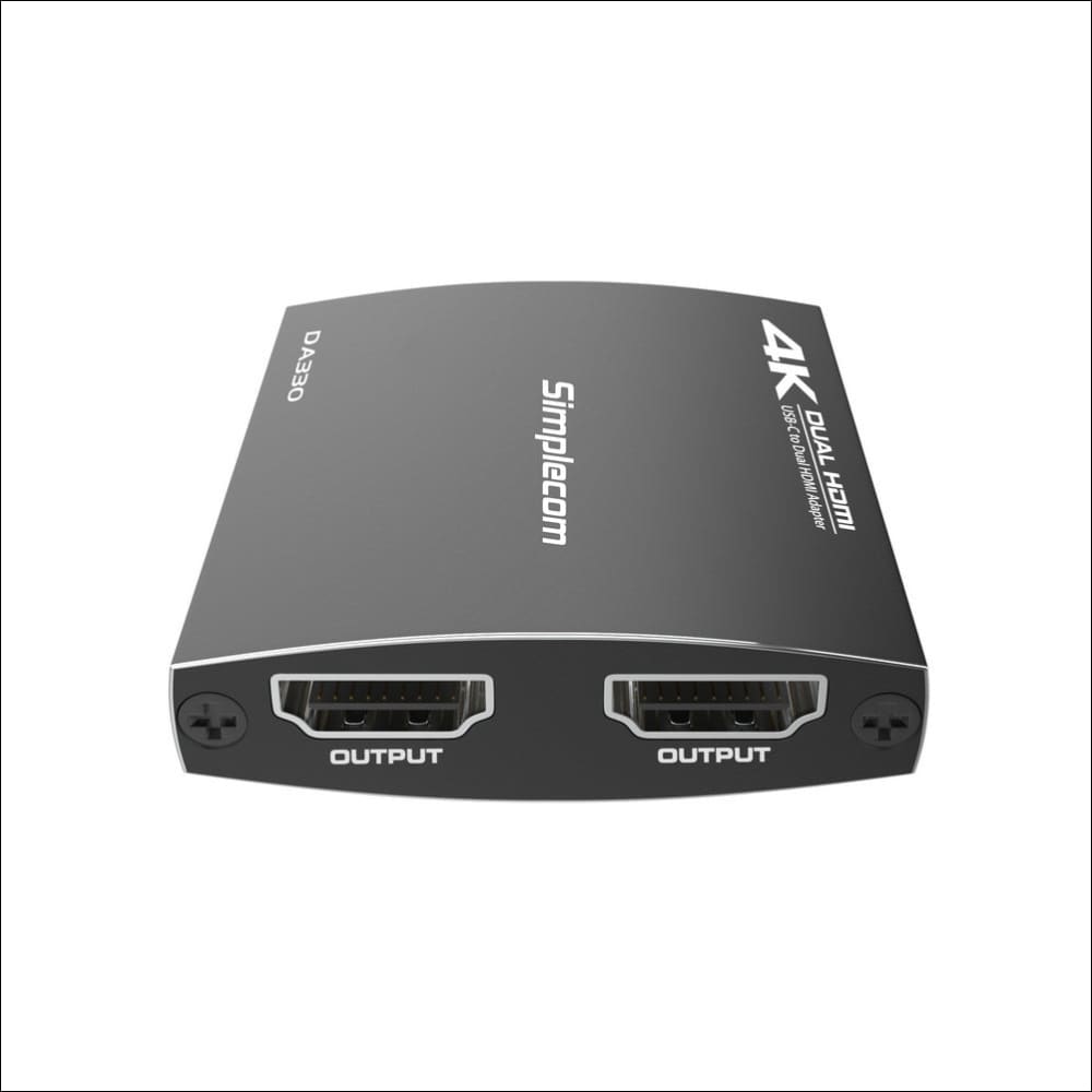 Simplecom Da330 Usb-c to Dual Hdmi Mst Adapter 4k@60hz with 