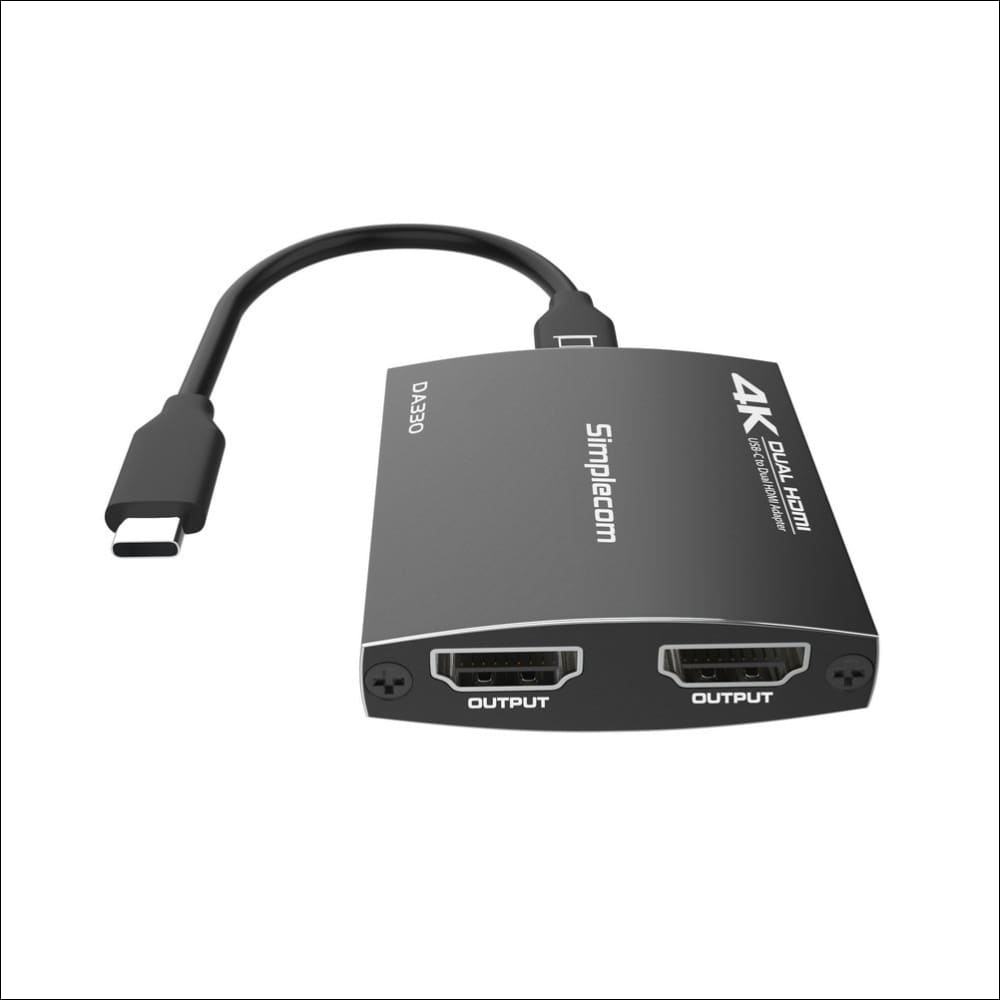 Simplecom Da330 Usb-c to Dual Hdmi Mst Adapter 4k@60hz with 