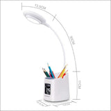 Simplecom El621 Led Desk Lamp with Pen Holder and Digital 
