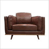 Single Seater Armchair Faux Leather Sofa Modern Lounge 