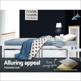 Artiss Single Wooden Bed Frame Bedroom Furniture Kids - 