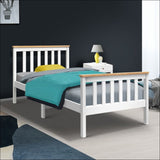 Artiss Single Wooden Bed Frame Bedroom Furniture Kids - 