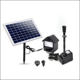 Solar Pond Pump Battery Powered Outdoor Led Light Submersible Filter