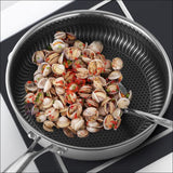Stainless Steel Frying Pan Non-stick Cooking Frypan Cookware