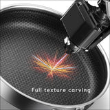 Stainless Steel Frying Pan Non-stick Cooking Frypan Cookware