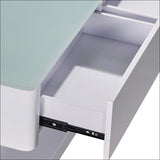 Stylish Coffee Table High Gloss Finish Shiny White Colour 